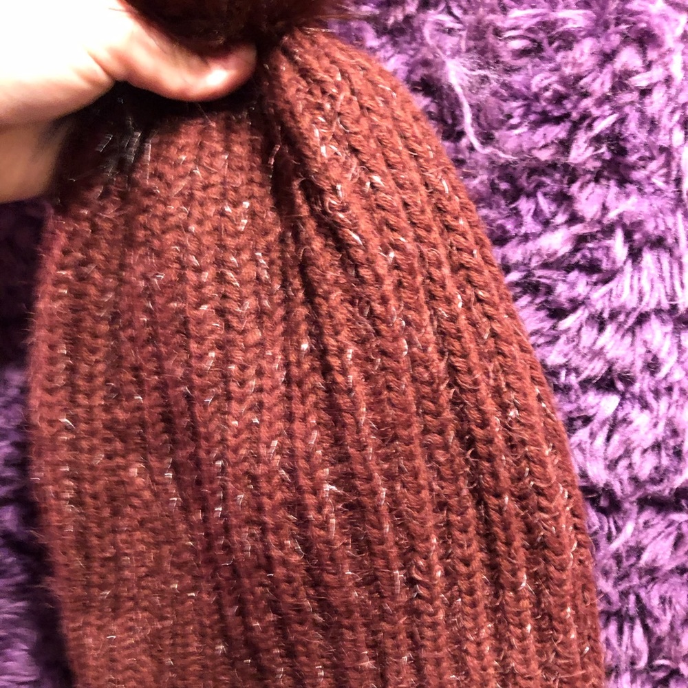 Burgundy Hat and Scarf Set